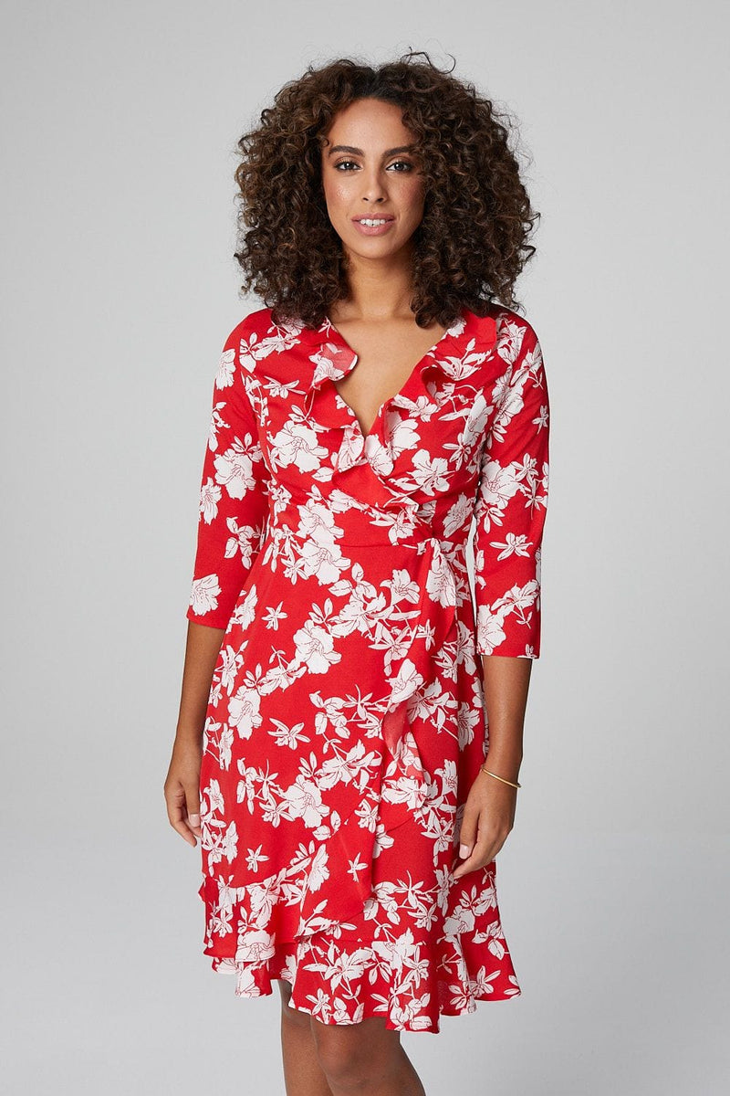 Floral 3/4 Sleeve Fit ☀ Flare Dress ...